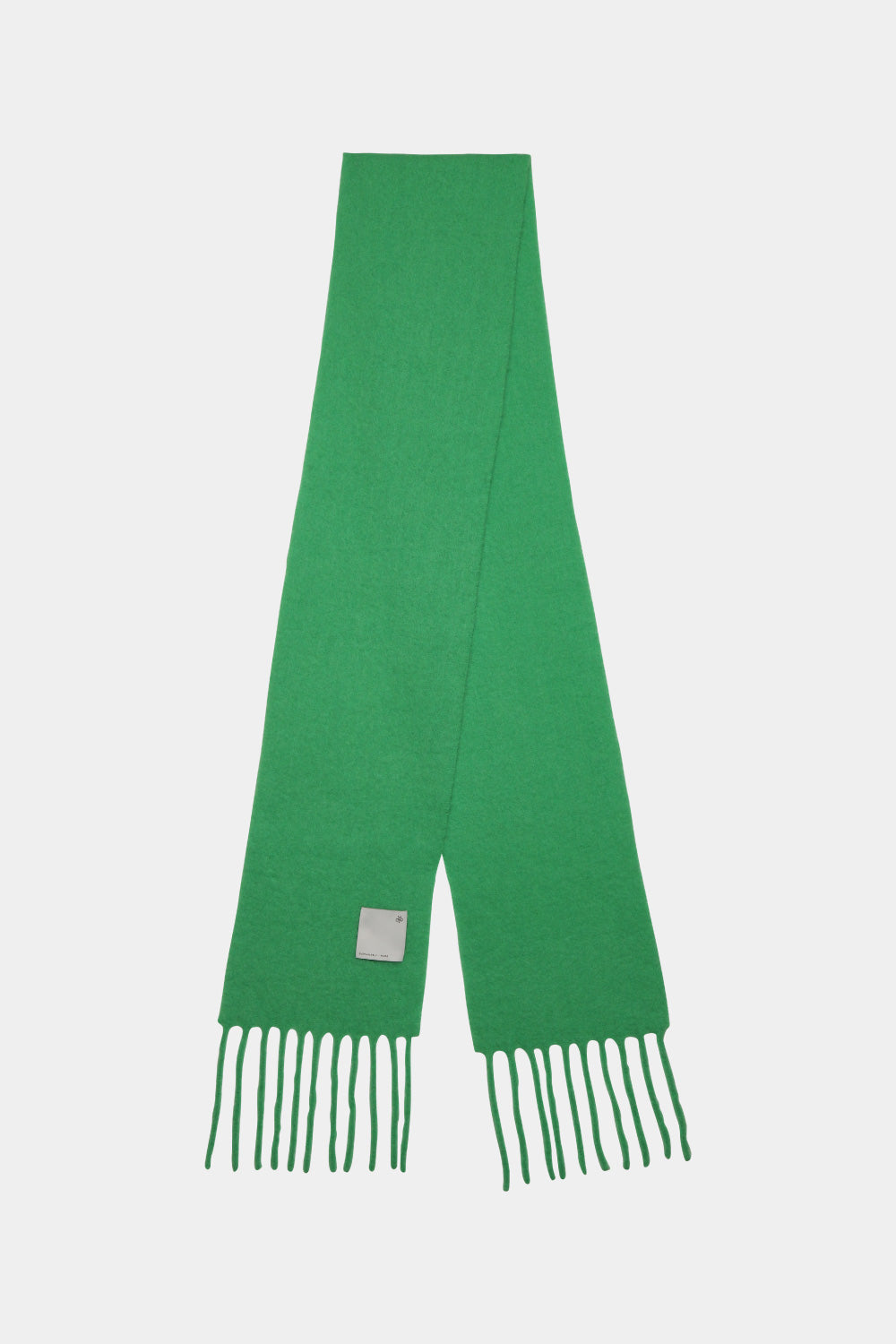 Chunky Mohair Scarf Solid_Green apple