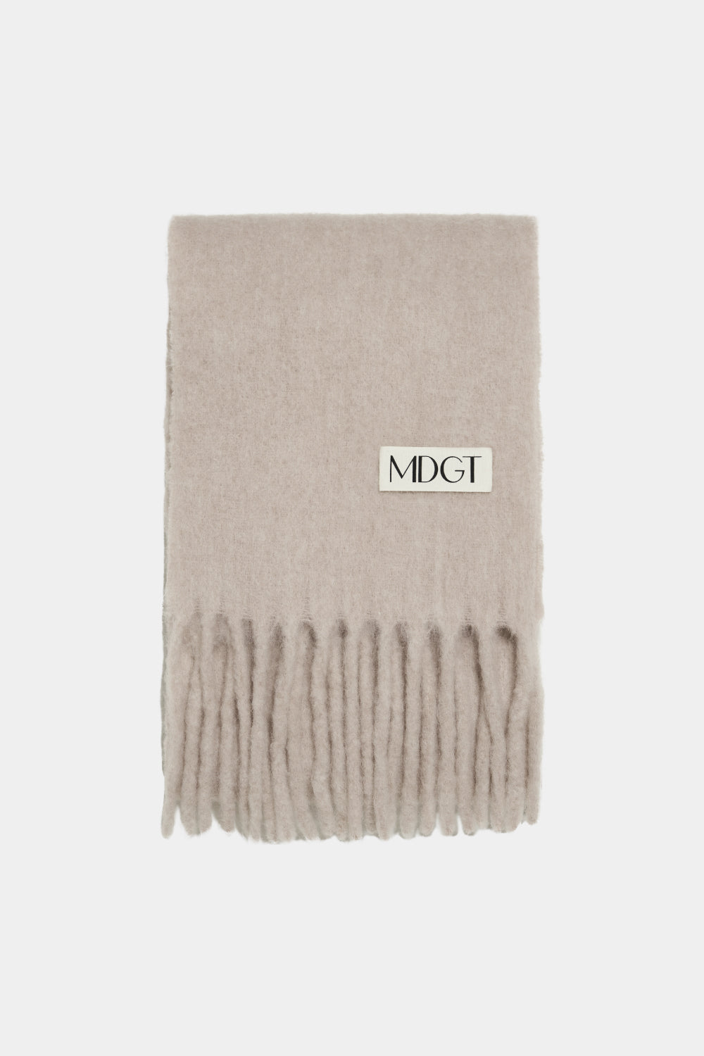 Chunky Mohair Scarf Solid_Beige