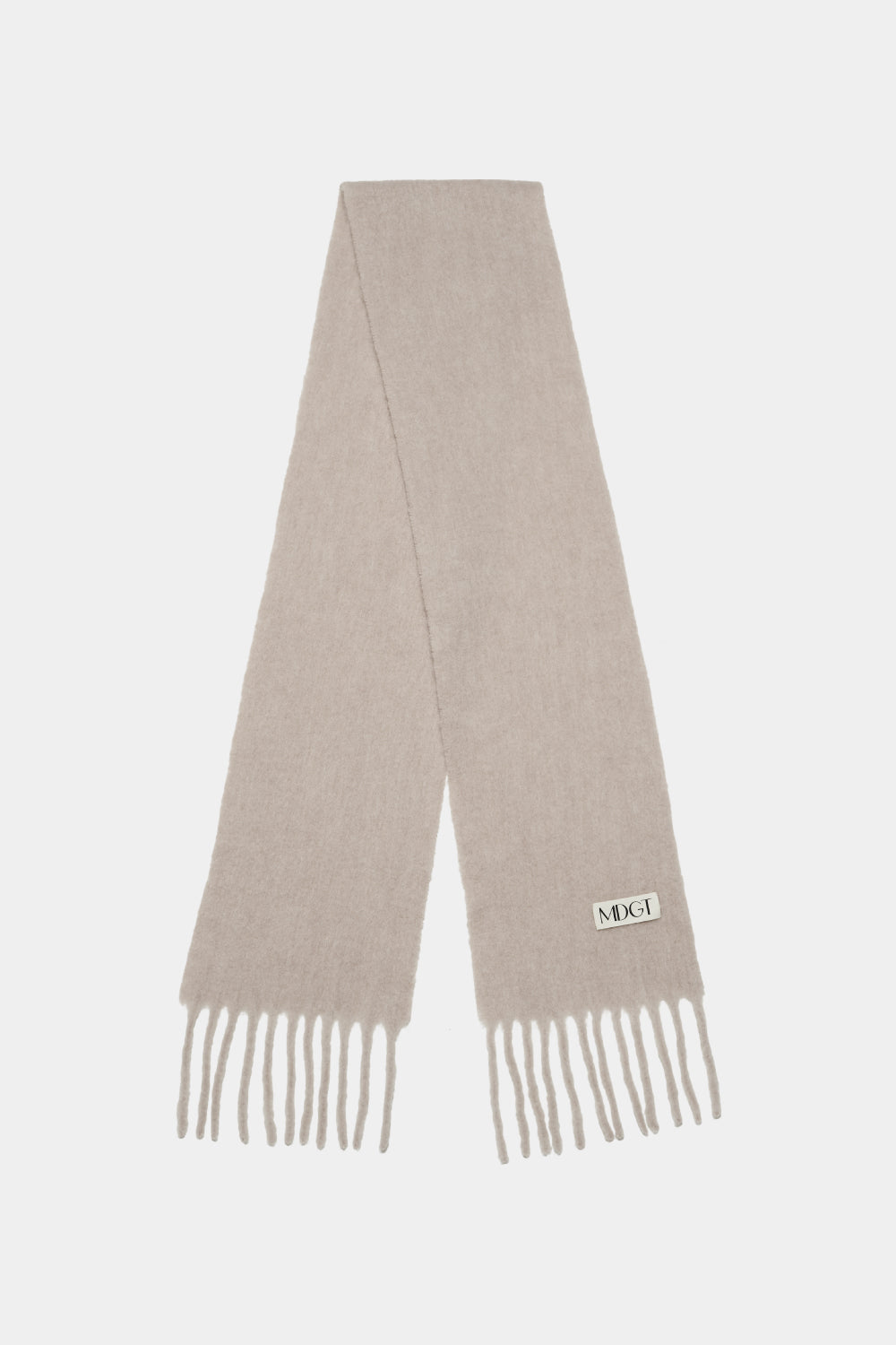 Chunky Mohair Scarf Solid_Beige