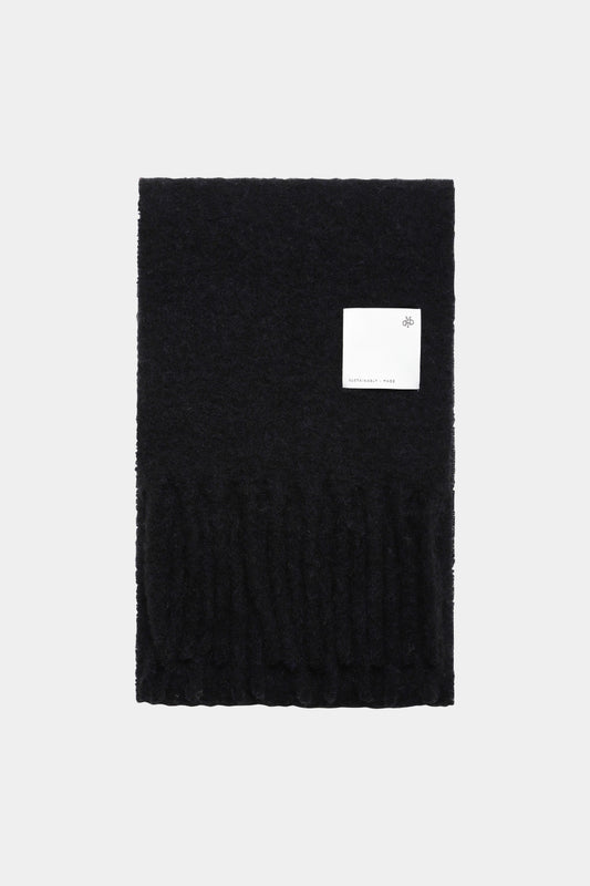 Chunky Mohair Scarf Solid_Black