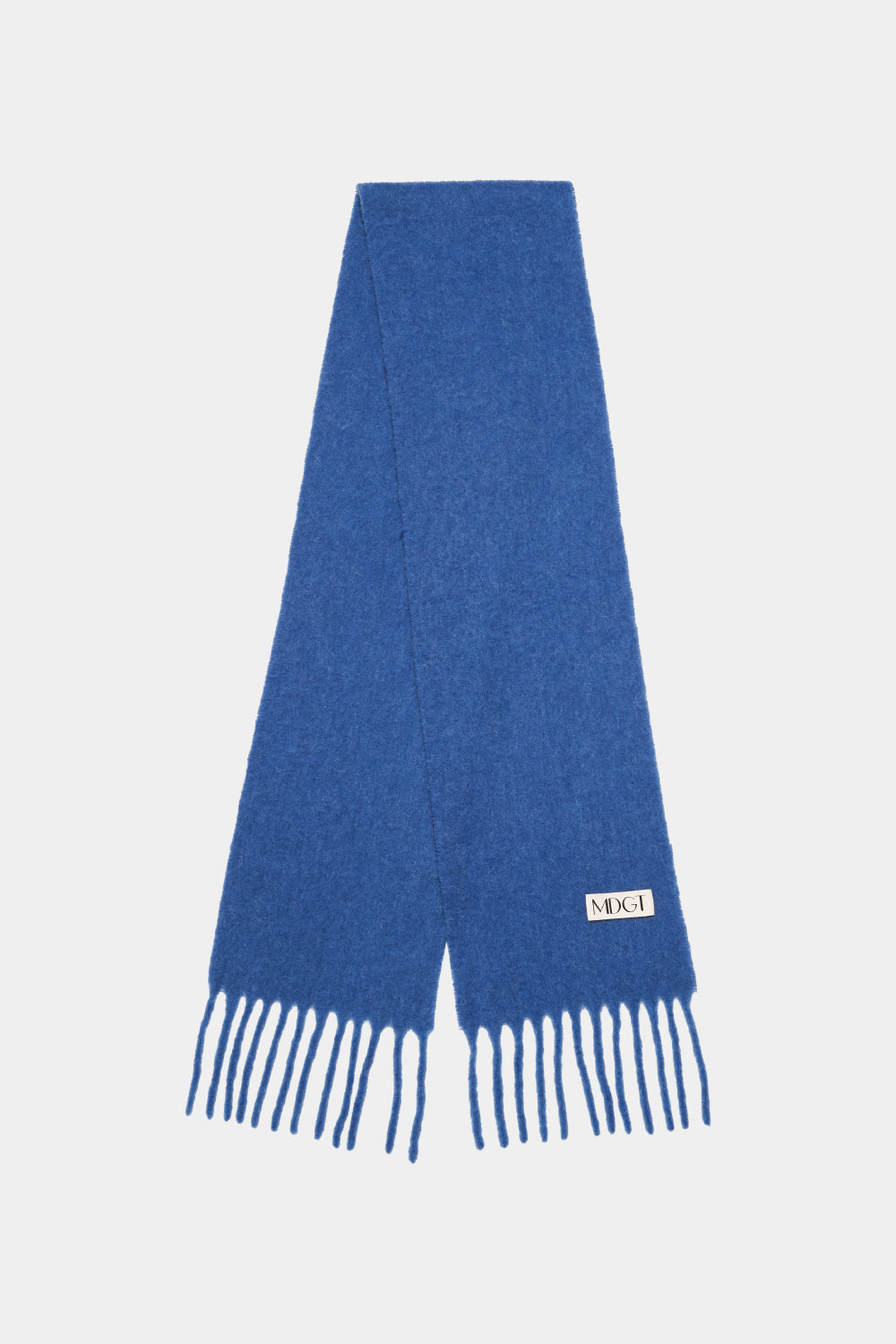 Chunky Mohair Scarf Solid_Blue