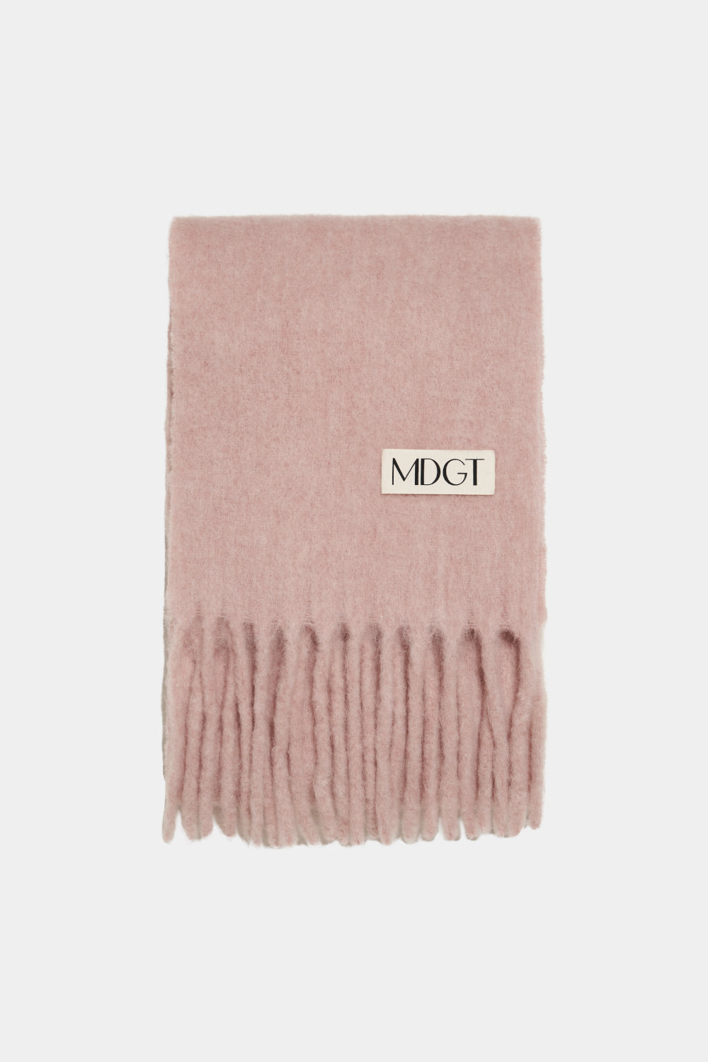 Chunky Mohair Scarf Solid_Dusty pink