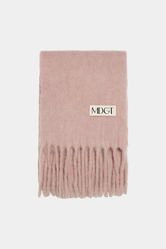 Chunky Mohair Scarf Solid_Dusty pink