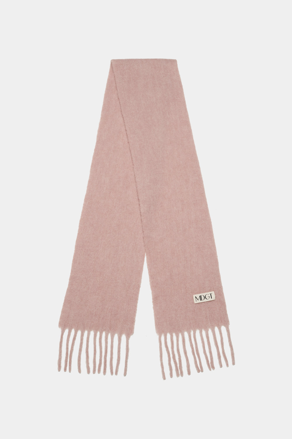 Chunky Mohair Scarf Solid_Dusty pink