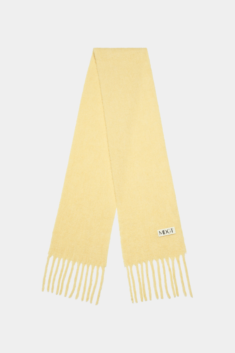 Chunky Mohair Scarf Solid_Lemon