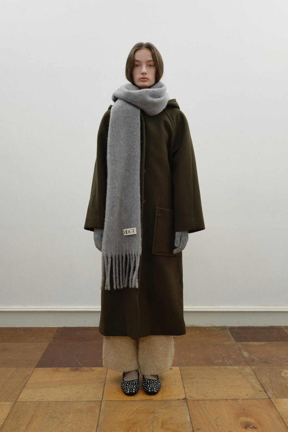 Chunky Mohair Scarf Solid_Grey