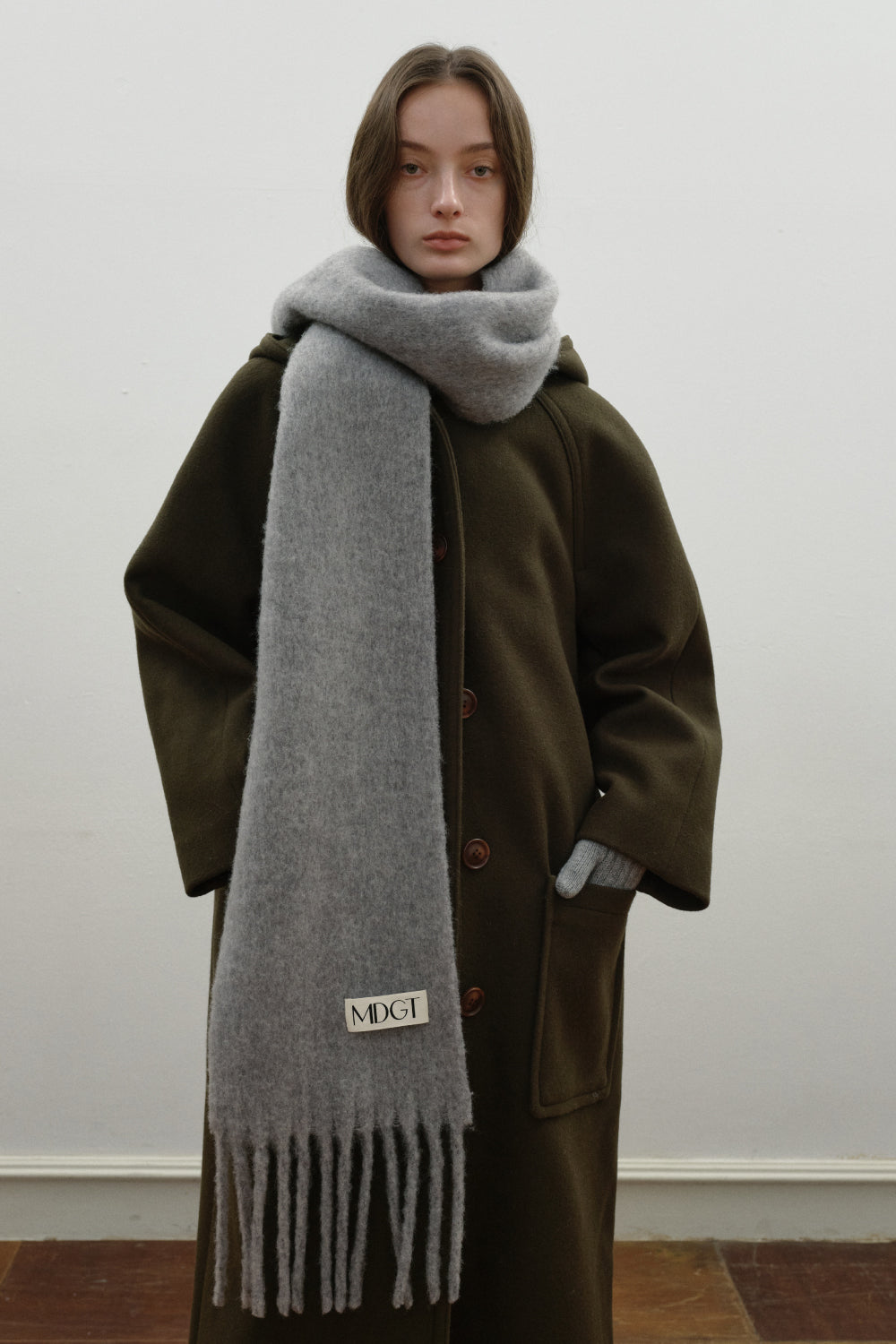 Chunky Mohair Scarf Solid_Grey