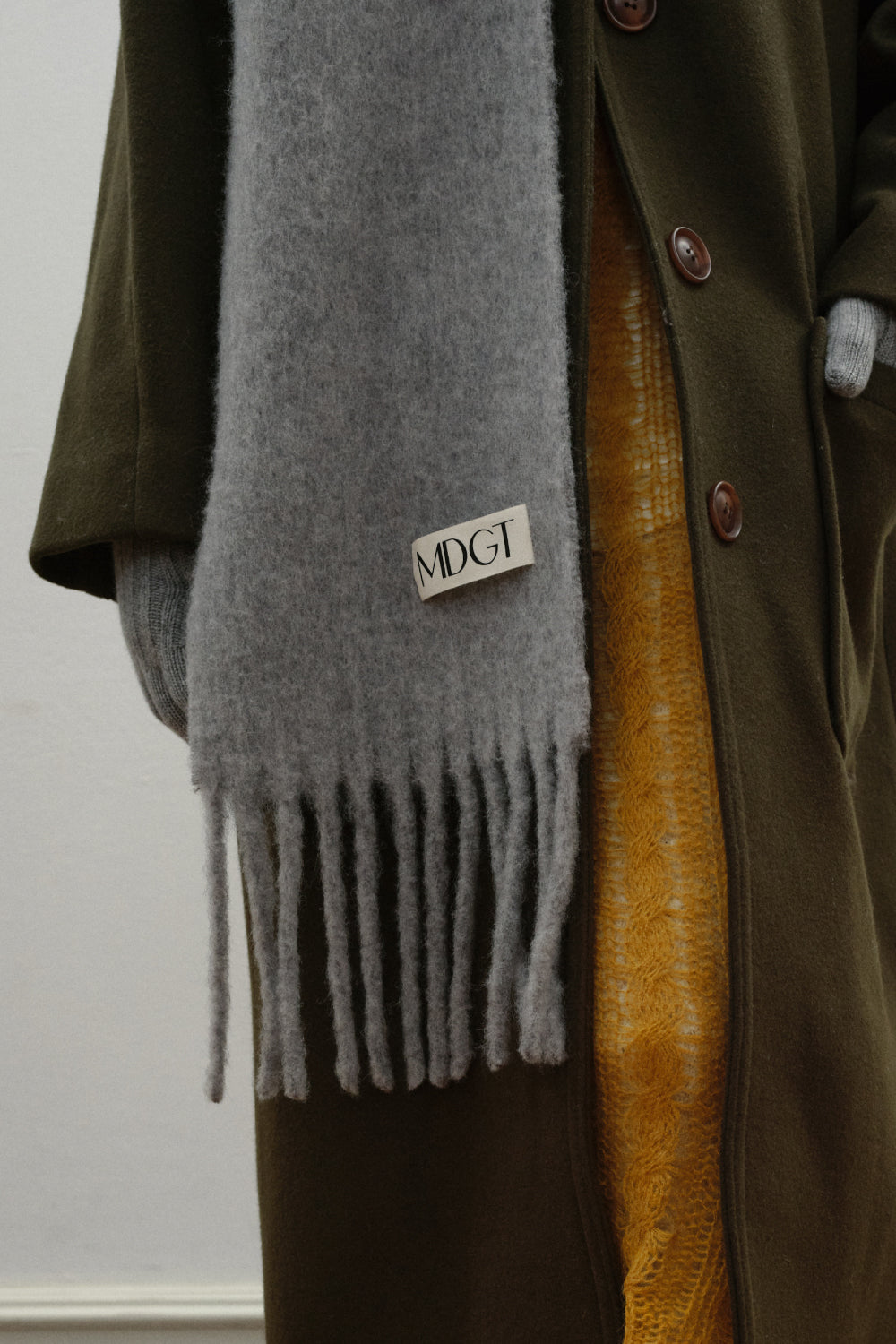 Chunky Mohair Scarf Solid_Grey