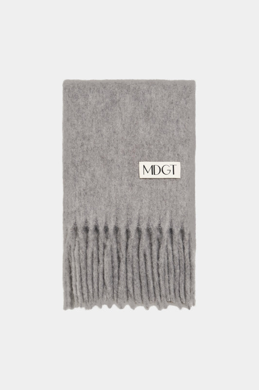 Chunky Mohair Scarf Solid_Grey