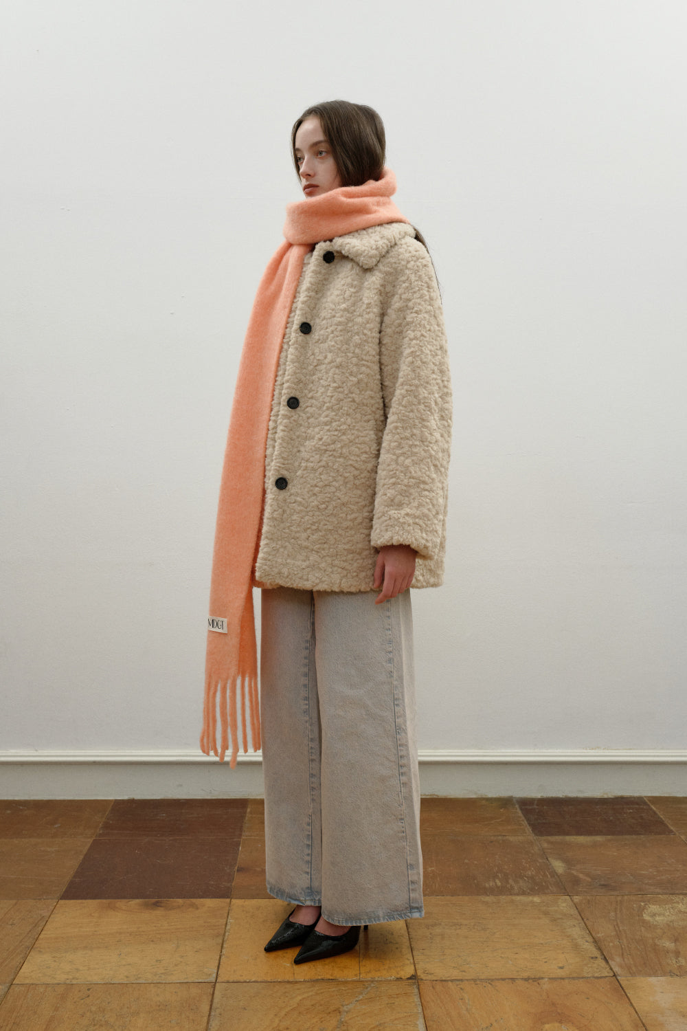 Chunky Mohair Scarf Solid_Orange