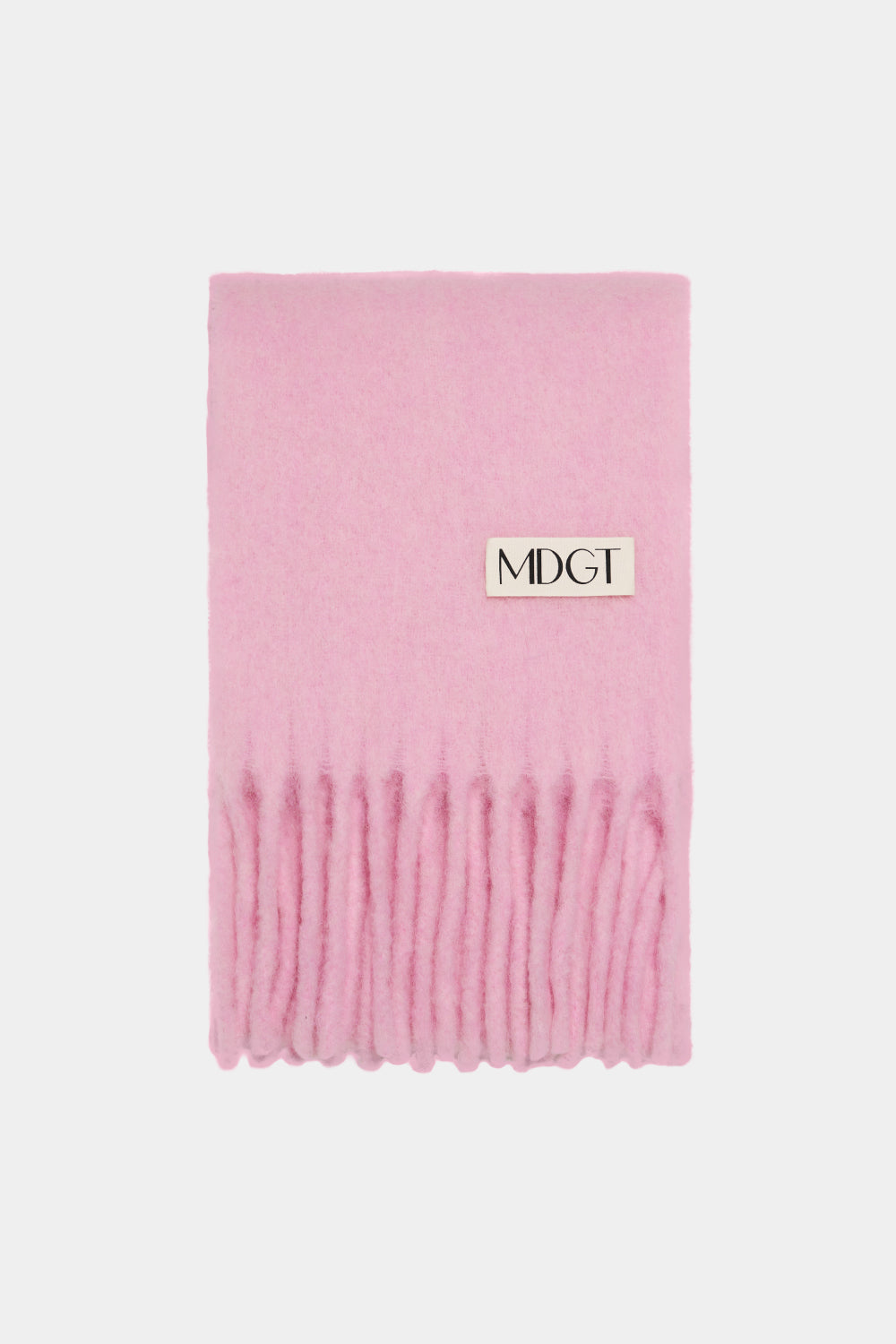 Chunky Mohair Scarf Solid_Pink