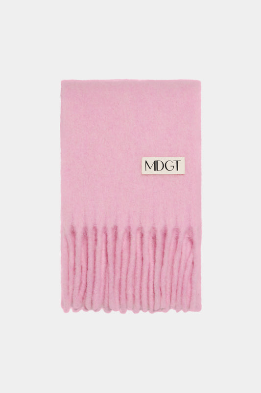 Chunky Mohair Scarf Solid_Pink