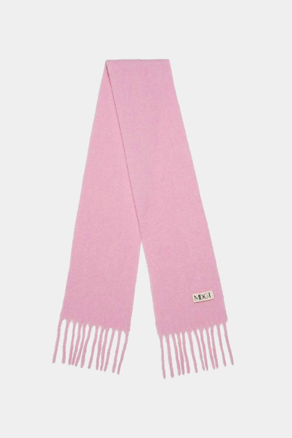 Chunky Mohair Scarf Solid_Pink