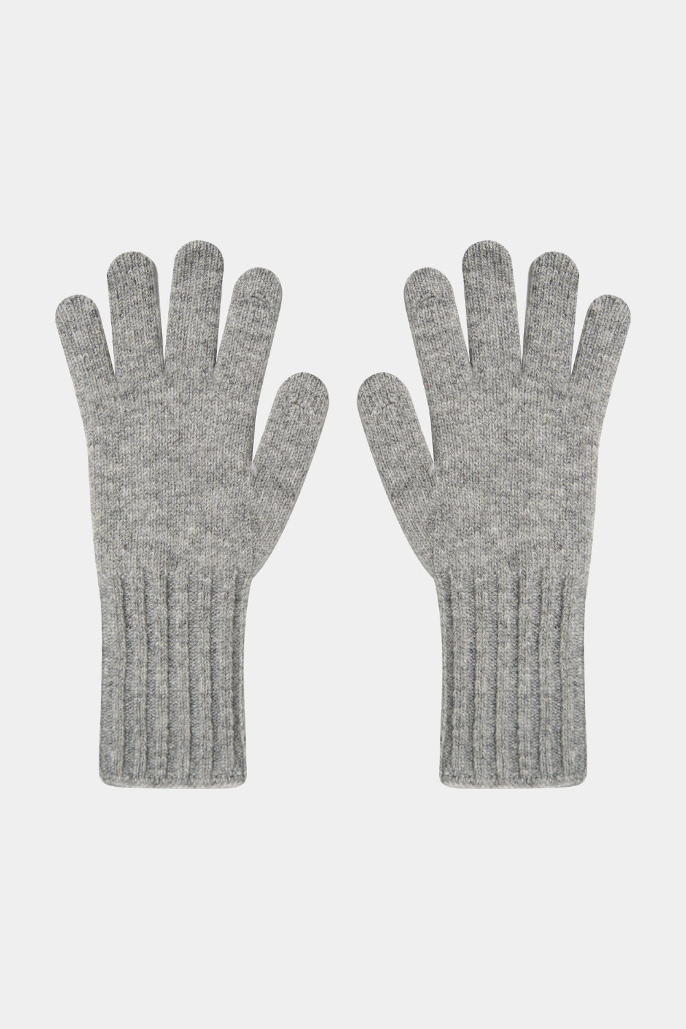 Textured Touch Gloves_Melange Grey