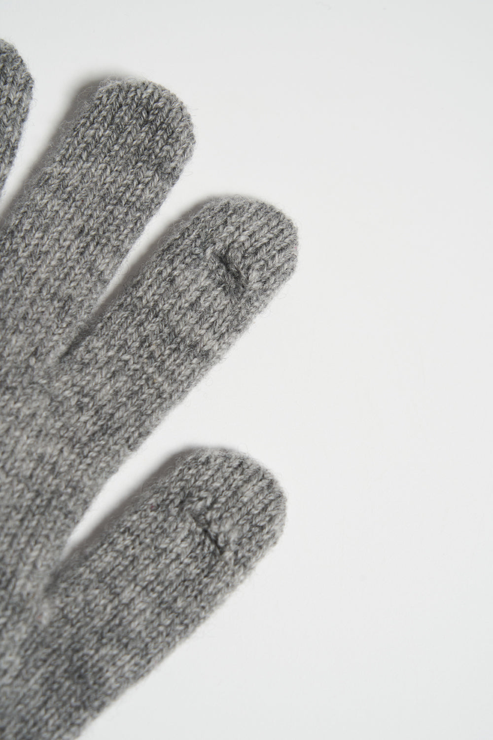 Textured Touch Gloves_Melange Grey