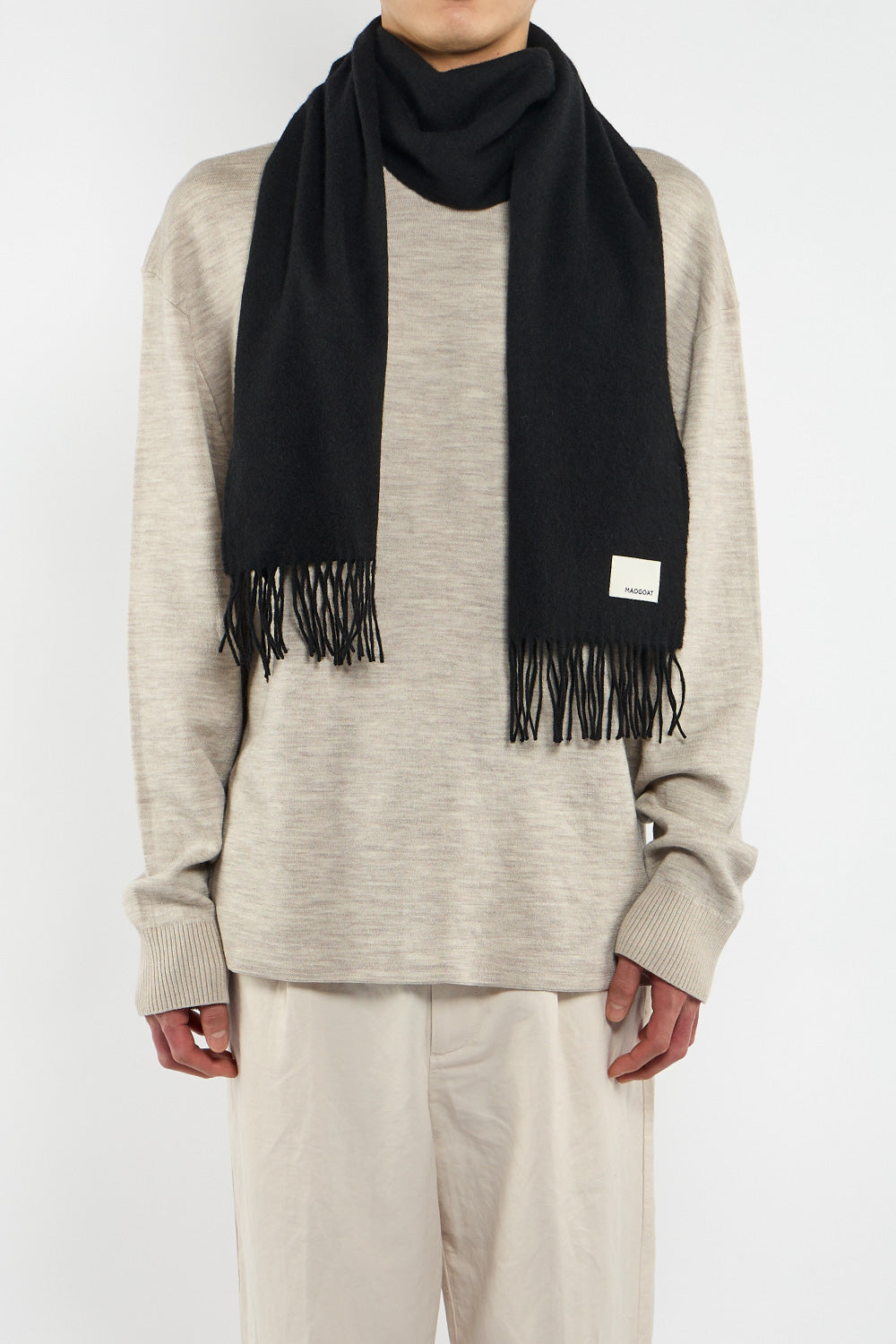 Wool Scarf Solid_Black