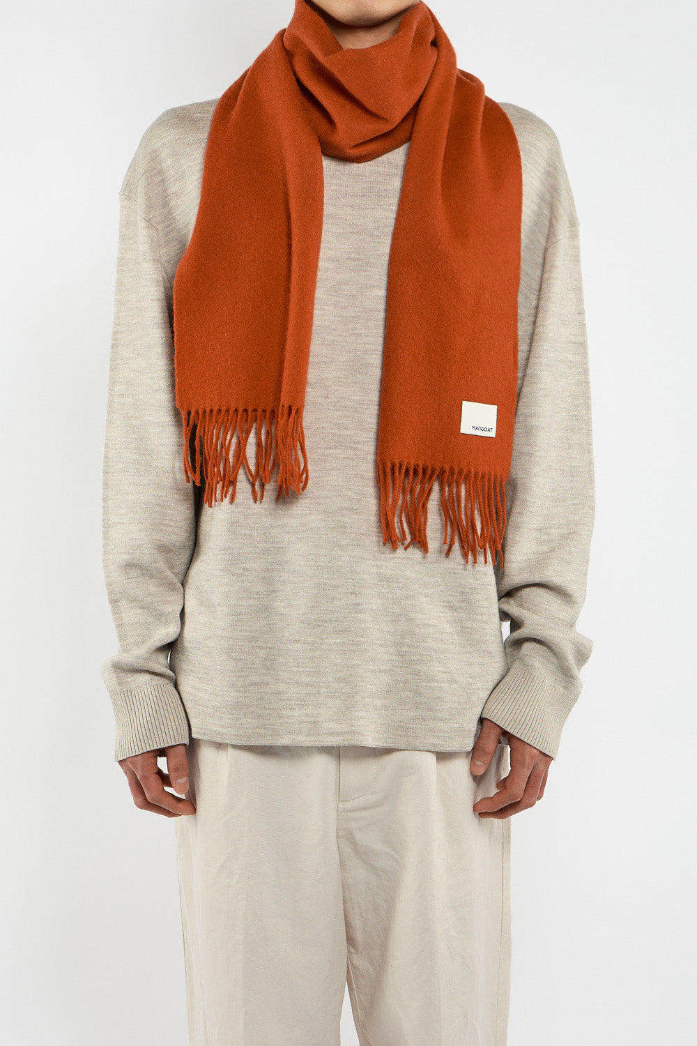 Wool Scarf Solid_Orange