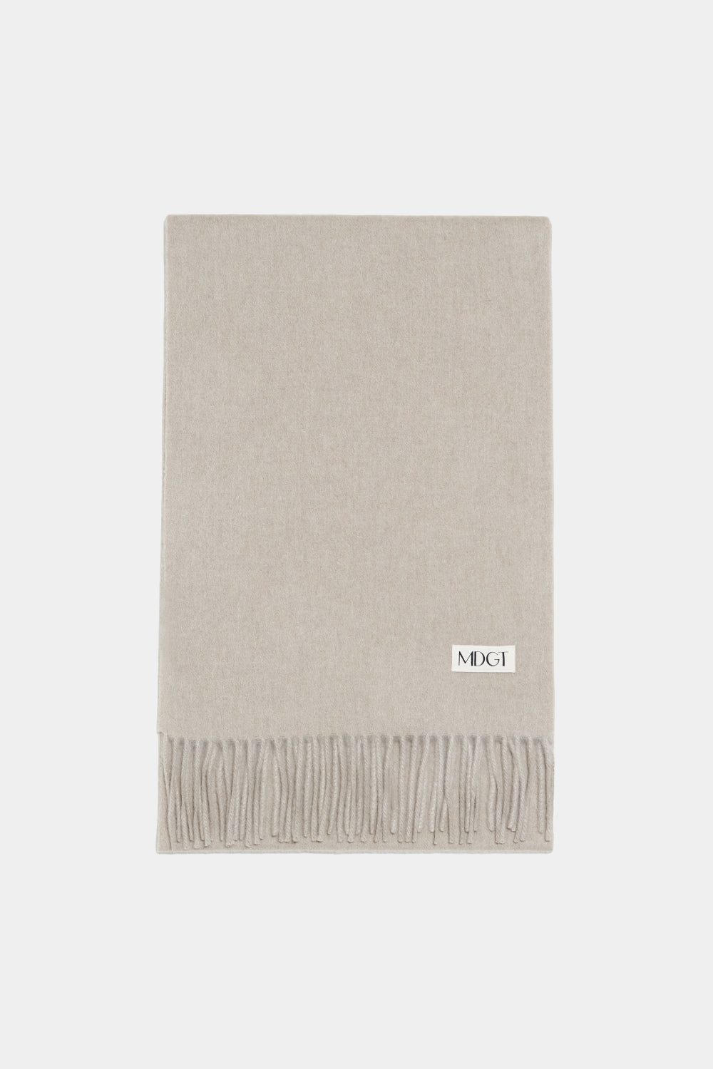 Woven Cashmere Scarf Solid_Beige