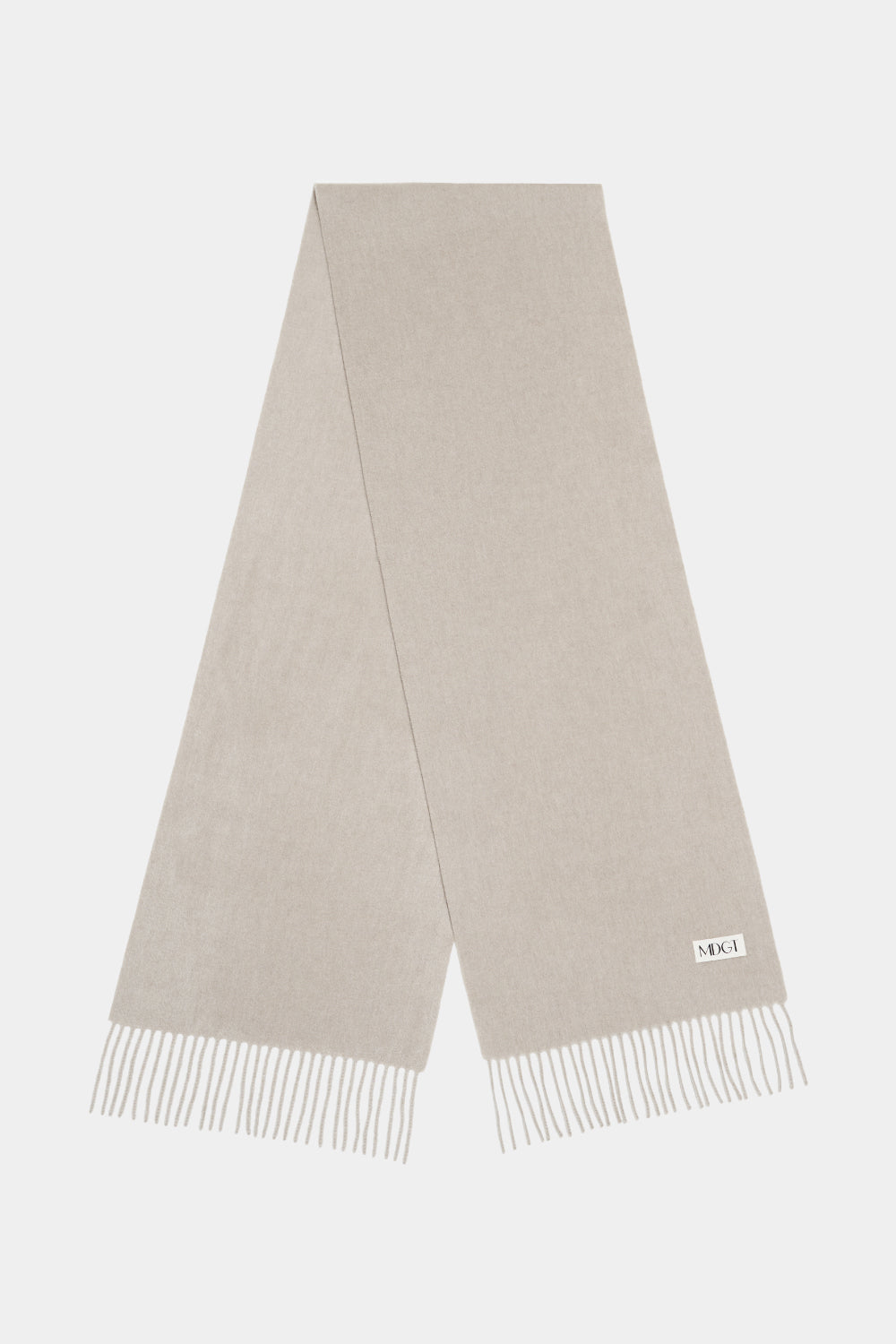 Woven Cashmere Scarf Solid_Beige