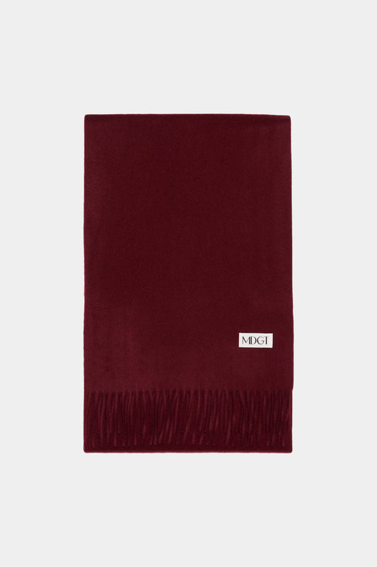 Woven Cashmere Scarf Solid_Burgundy