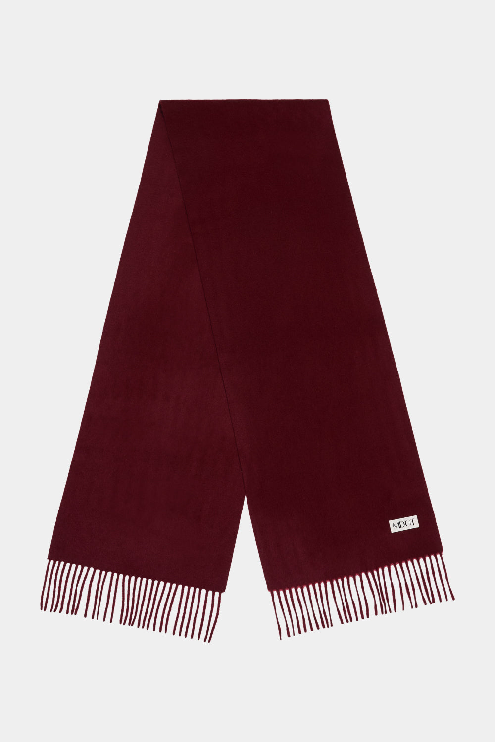 Woven Cashmere Scarf Solid_Burgundy