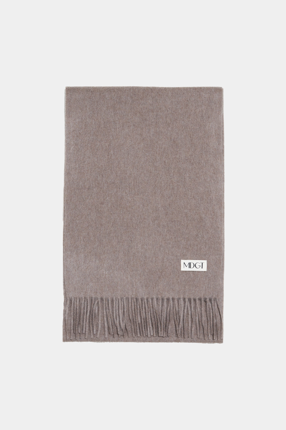 Woven Cashmere Scarf Solid_Dark beige