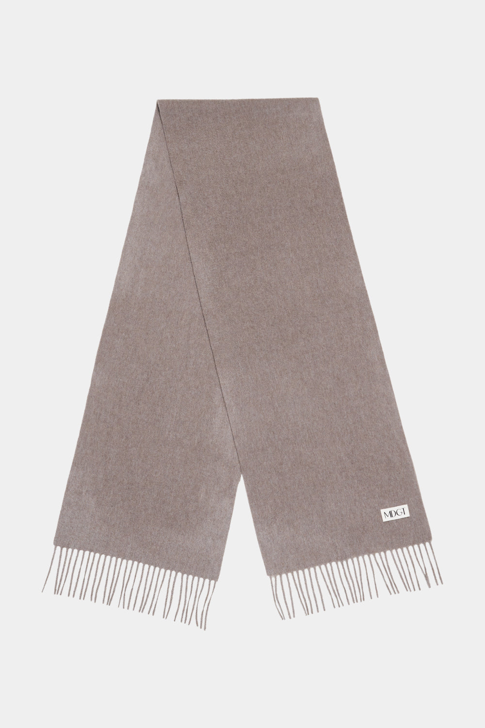 Woven Cashmere Scarf Solid_Dark beige