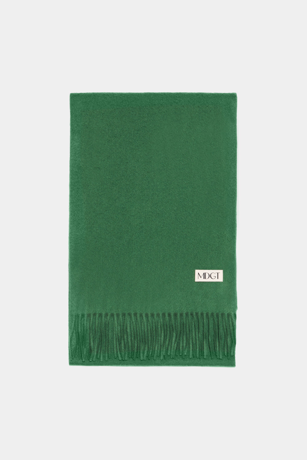 Woven Cashmere Scarf Solid_Green