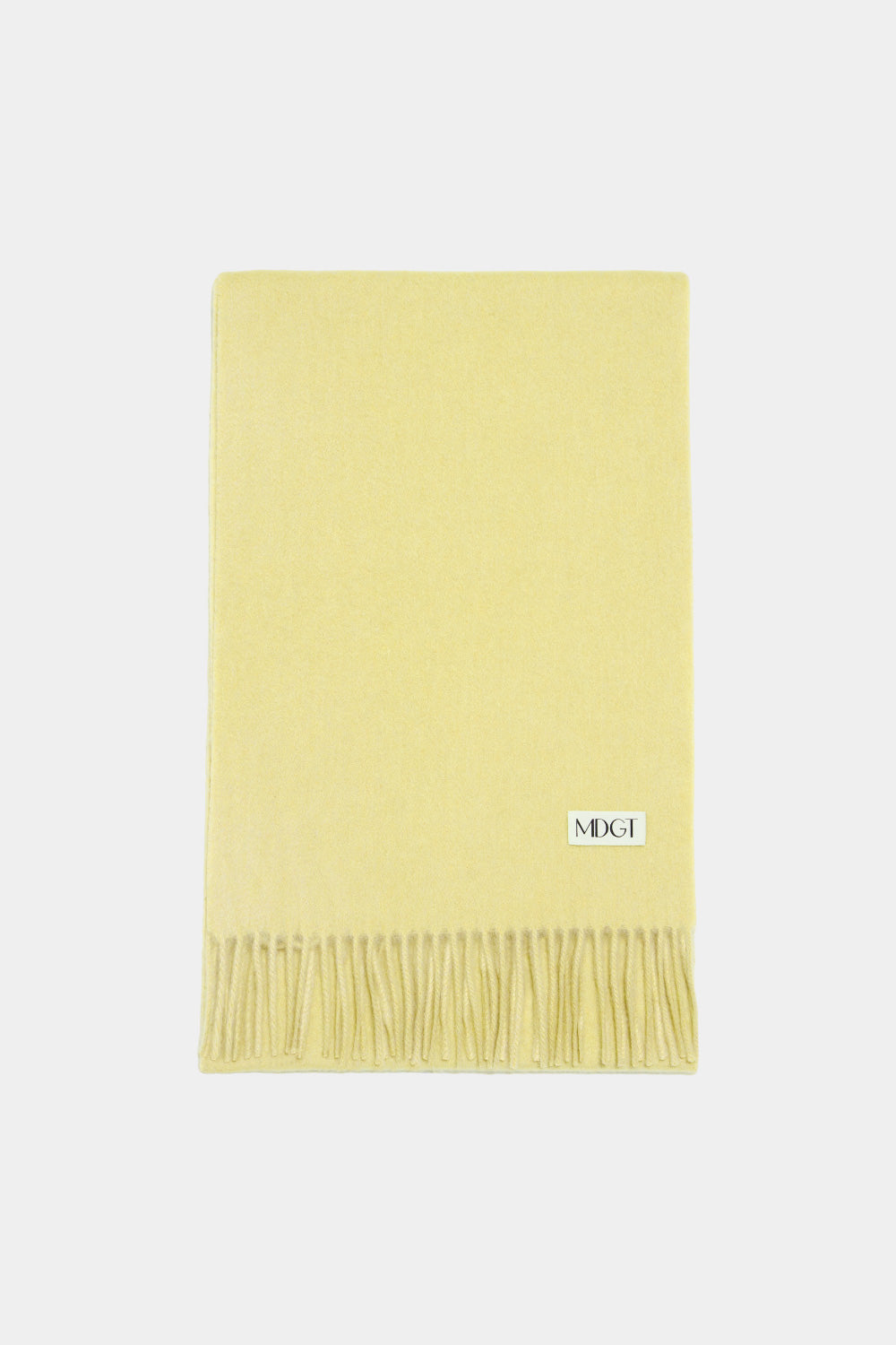 Woven Cashmere Scarf Solid_Lemon