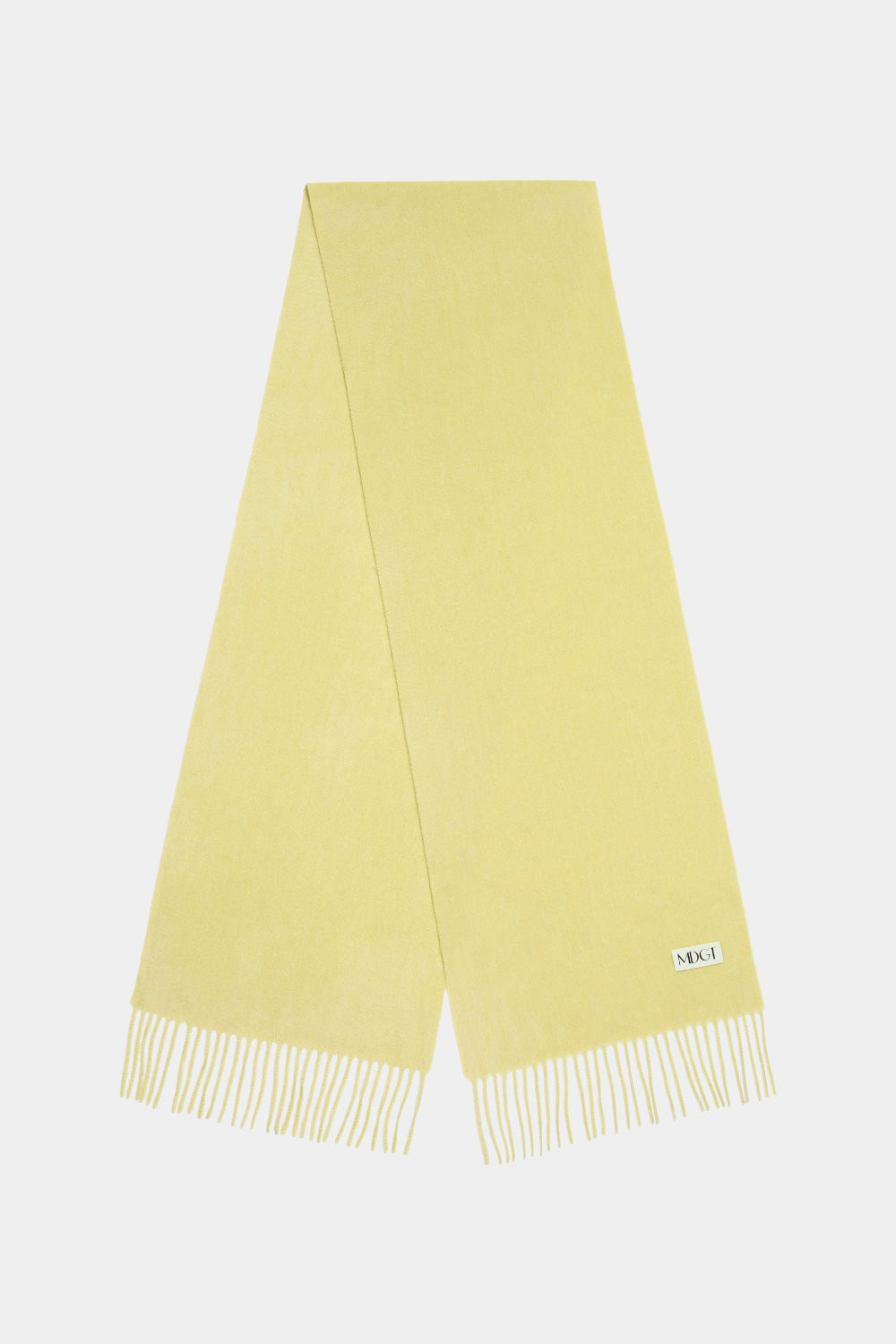 Woven Cashmere Scarf Solid_Lemon