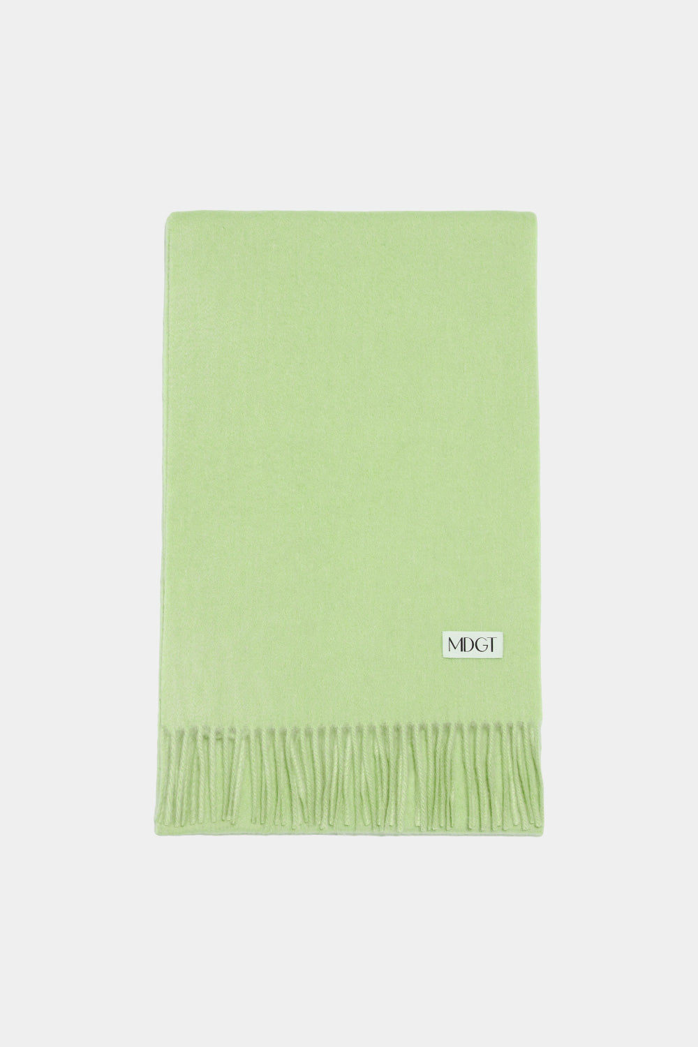 Woven Cashmere Scarf Solid_Light green