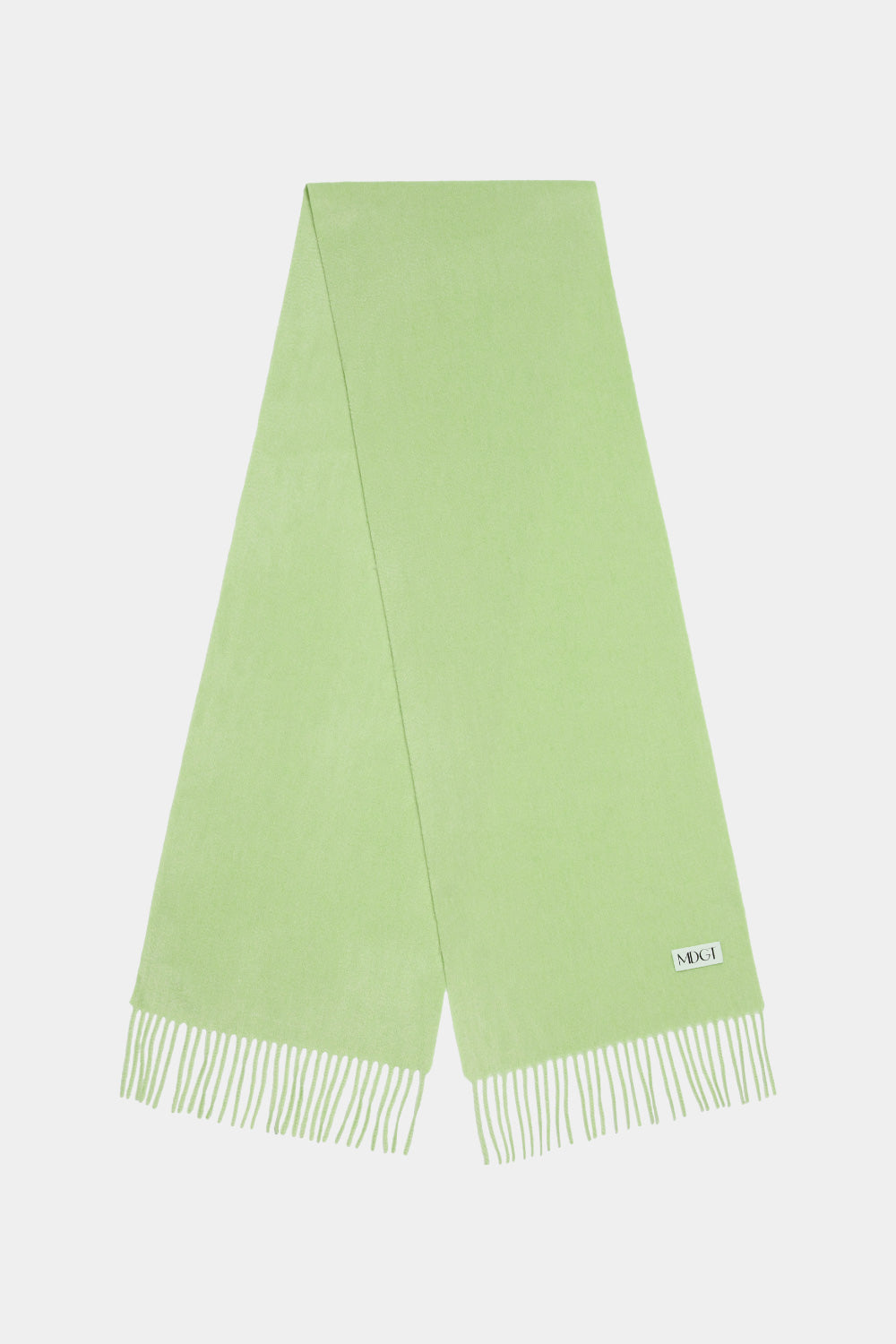 Woven Cashmere Scarf Solid_Light green