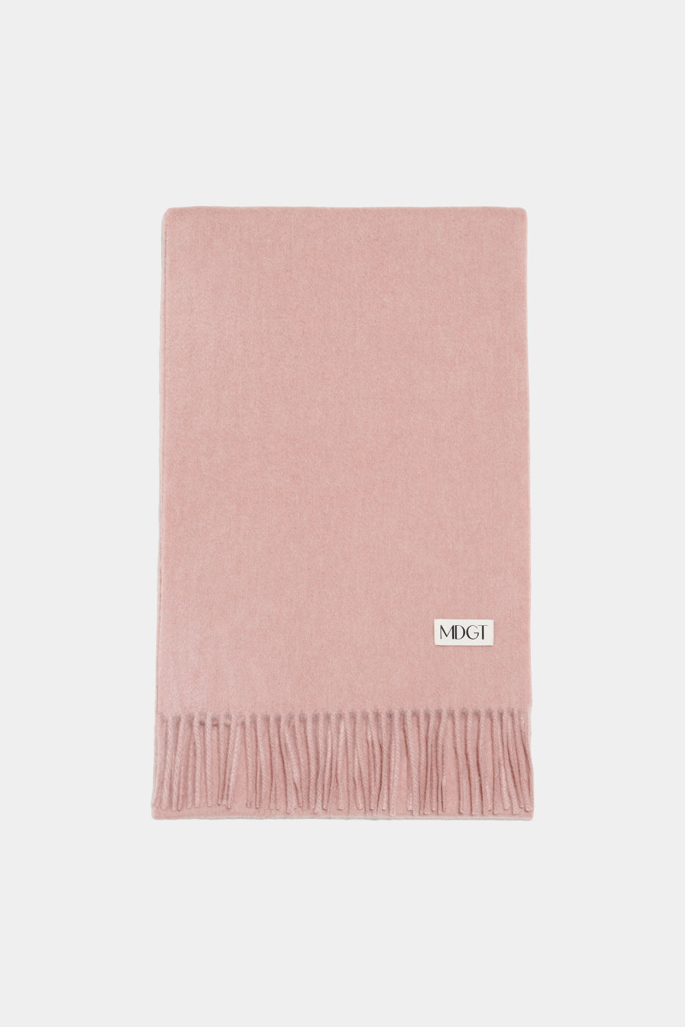 Woven Cashmere Scarf Solid_Rose pink