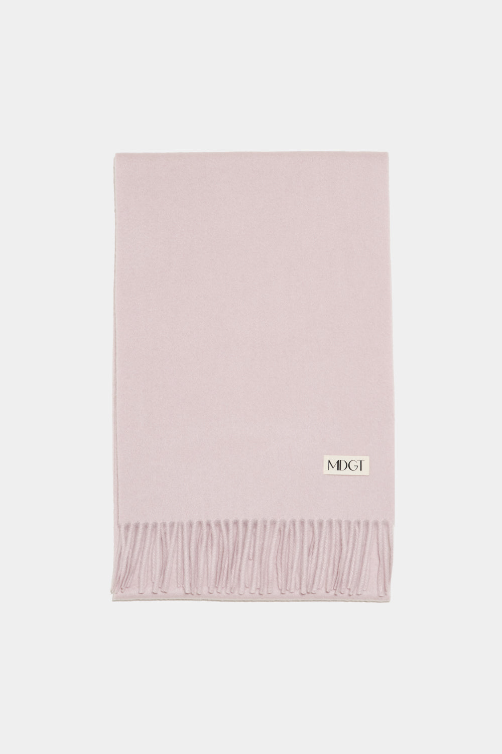 Woven Cashmere Scarf Solid_Smoke pink