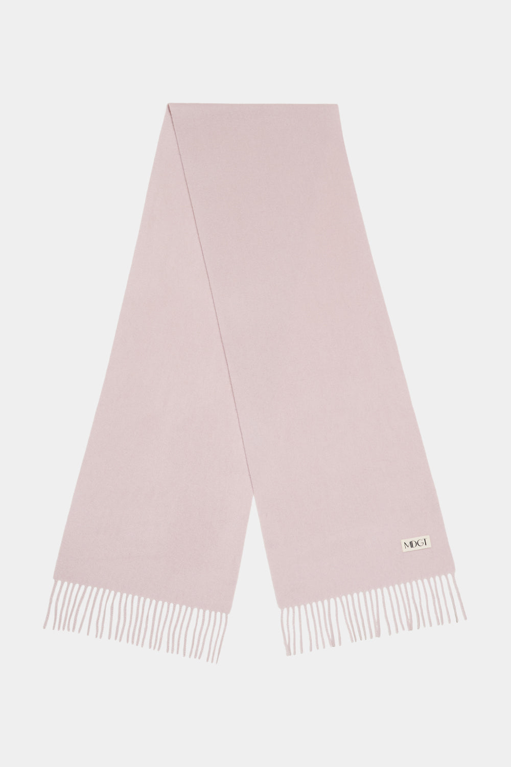 Woven Cashmere Scarf Solid_Smoke pink